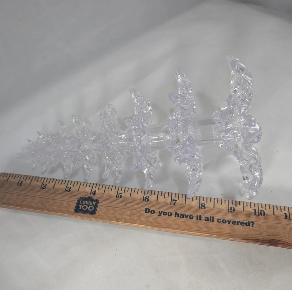 Clear Acrylic Stackable Christmas Tree Figurine Icy Winter Tabletop‎ Decor 10in